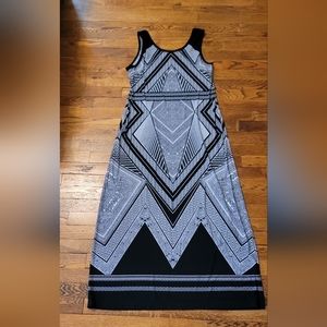 Calvin Klein maxi dress. Size 12 black white